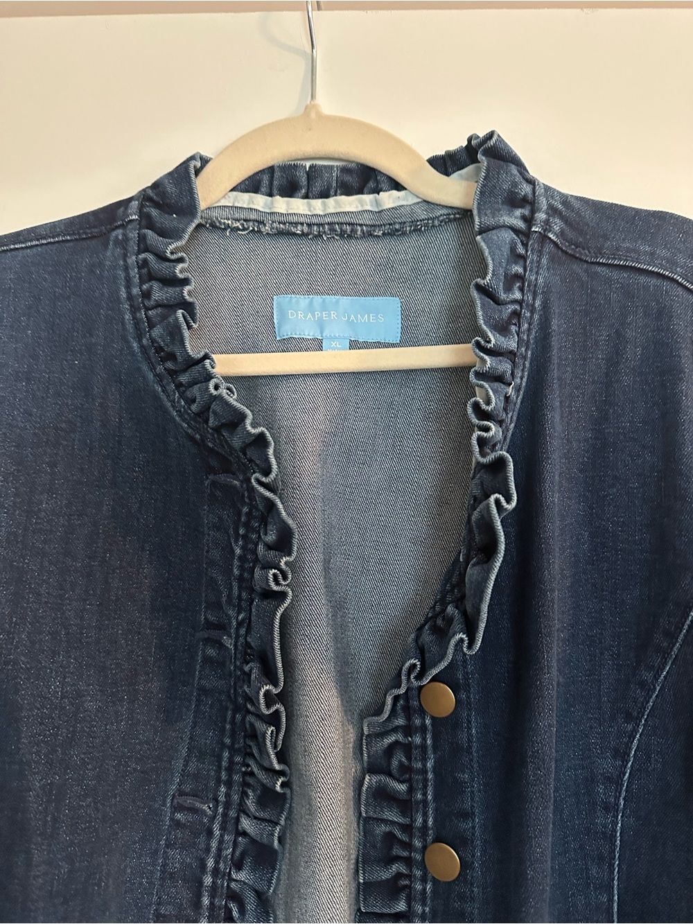 Draper James Ruffle-Trim Denim Jacket - Picture 2 of 4